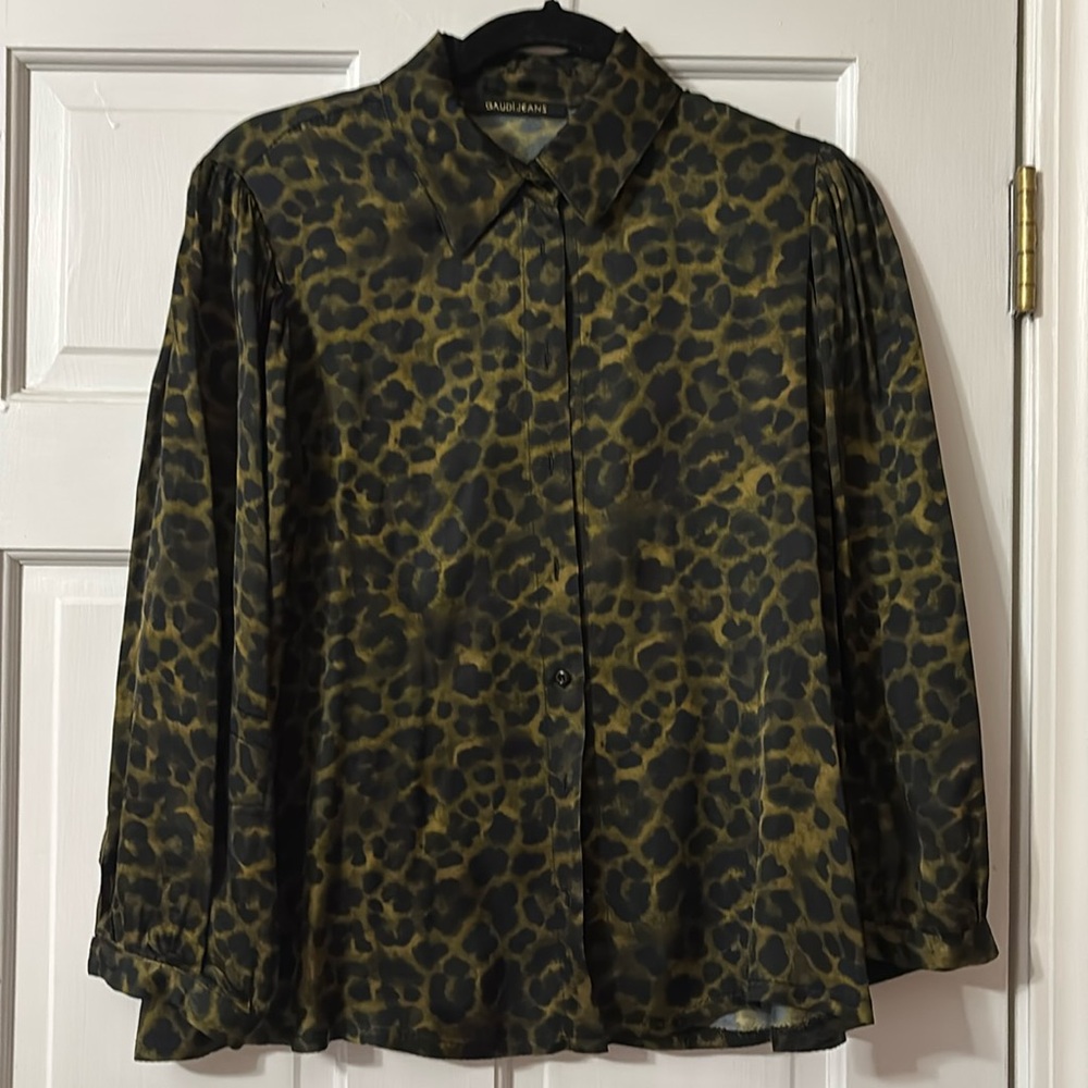 Women’s leopard print size medium blouse